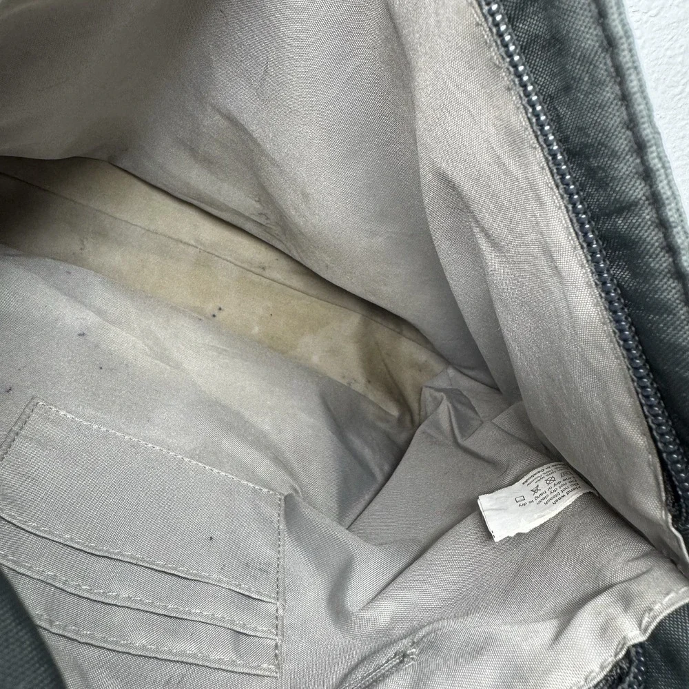 Baggallini Gray‎ Bucket Bagg Crossbody Purse Handbag Travel Bag - Stained Lining